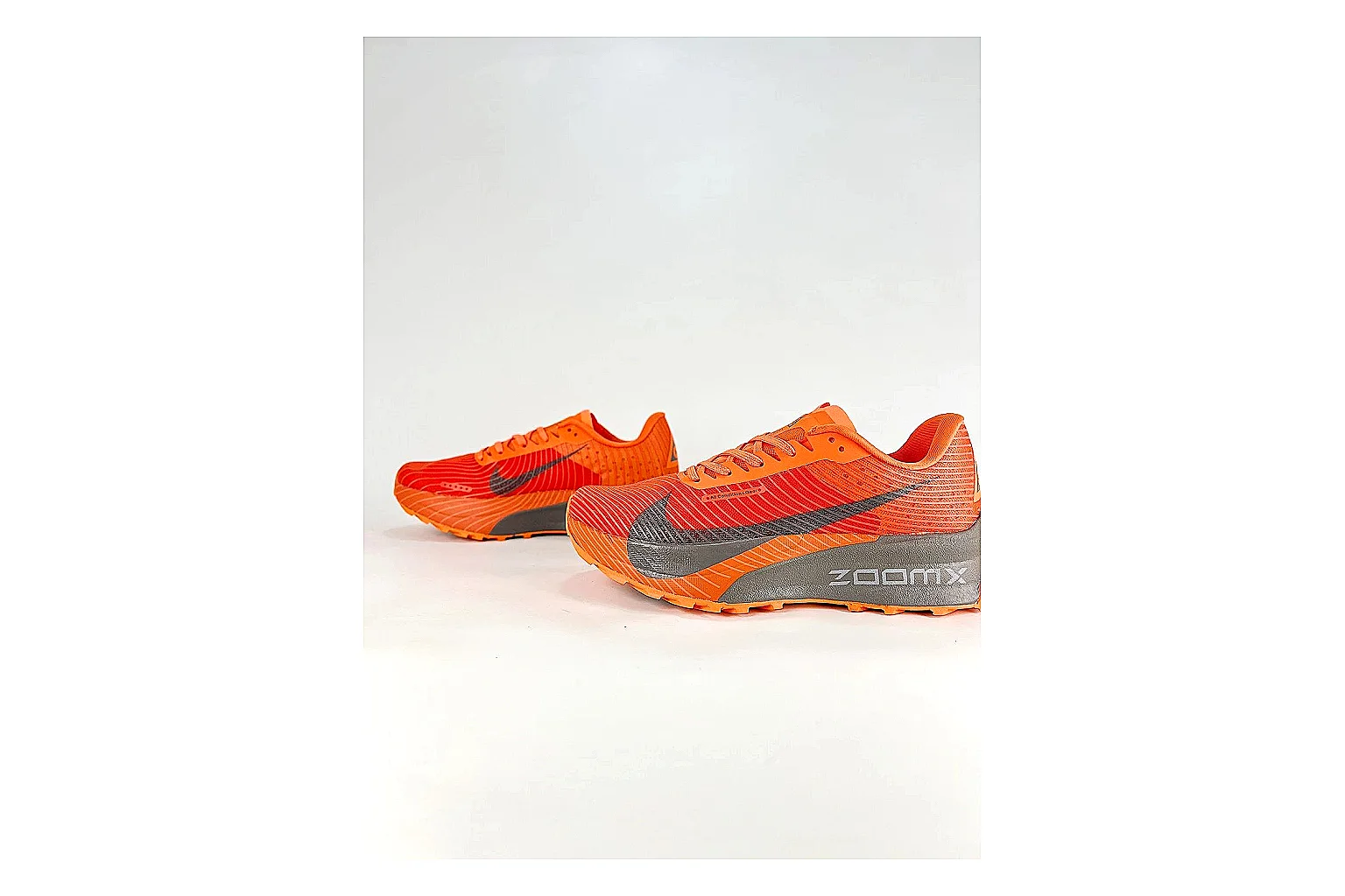 Nike ACG Ultra Orange Gray Sneakers spreadsheet record image with orange gray outdoor sneakers with textile texture, side-profile shape, upper panel lines, and outsole detail thumbnail 5