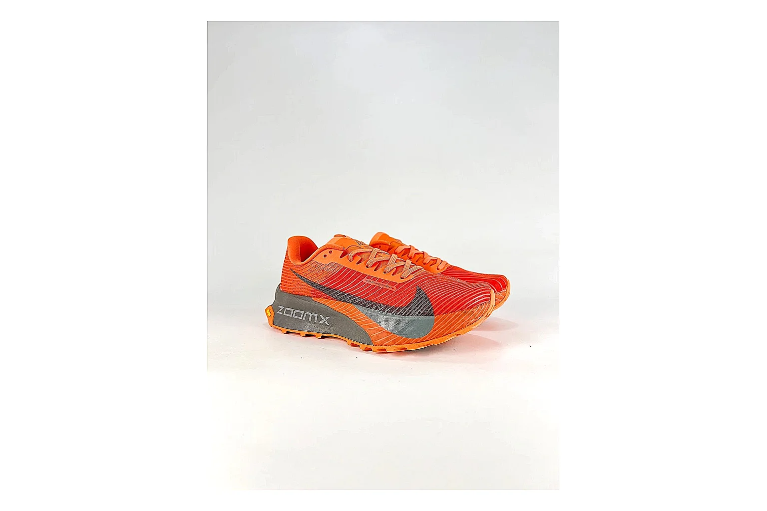 Nike ACG Ultra Orange Gray Sneakers spreadsheet record image with orange gray outdoor sneakers with textile texture, side-profile shape, upper panel lines, and outsole detail thumbnail 6