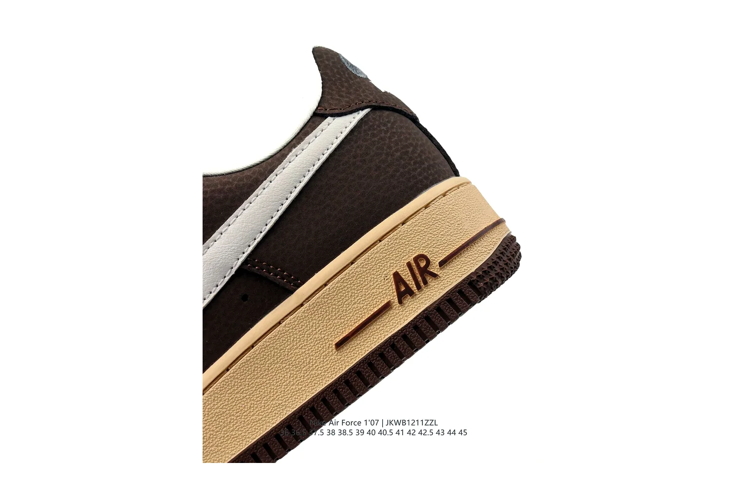 Nike Air Force 1 Low Black Gum court low top six photo view thumbnail 5