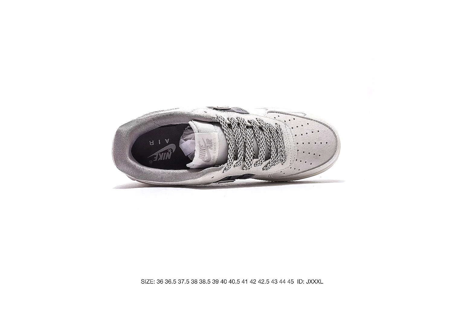 kakosheetbase.com Nike Air Force 1 White Black Text 9009 white-black low-top image thumbnail 4