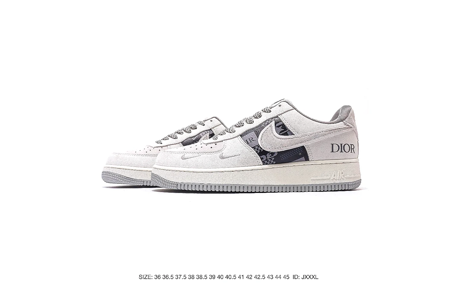 kakosheetbase.com Nike Air Force 1 White Black Text 9009 white-black low-top image thumbnail 6