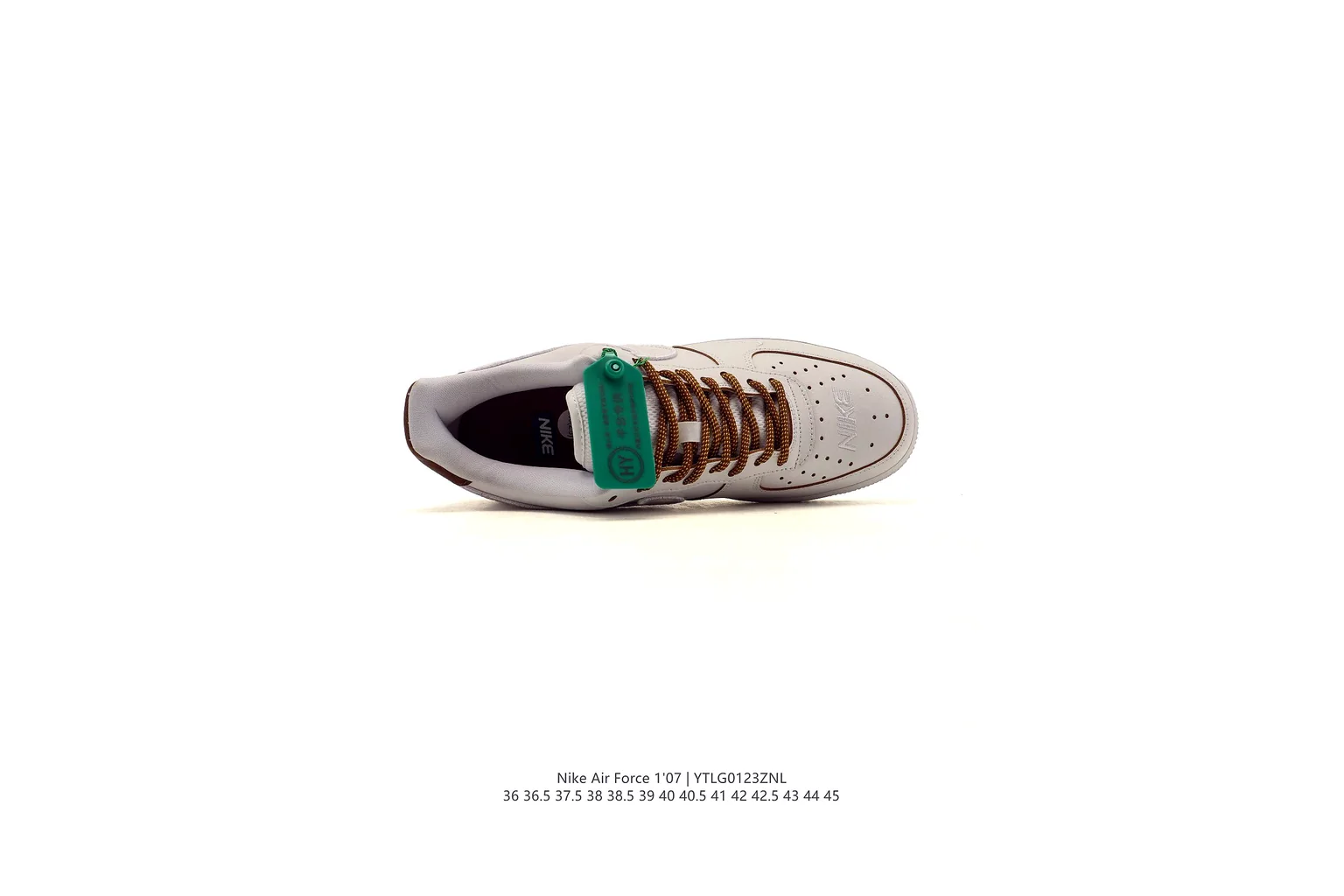 Nike Air Force 1 Low White Green court low top six photo view thumbnail 2