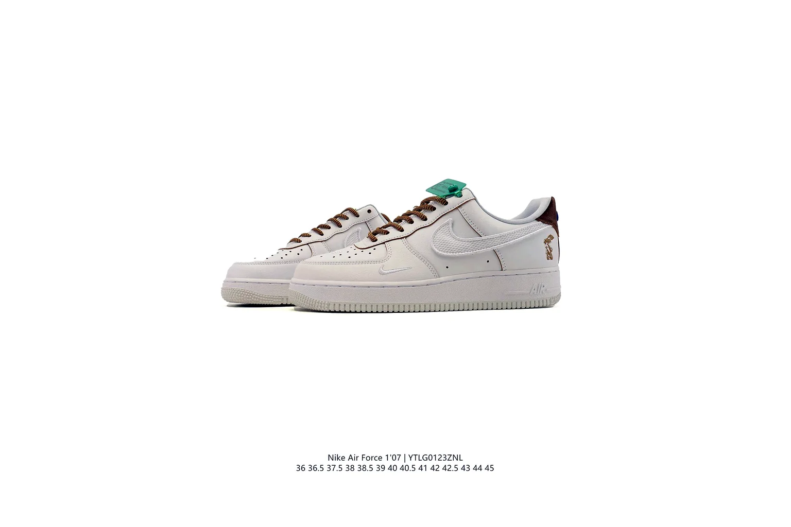 Nike Air Force 1 Low White Green court low top six photo view thumbnail 6