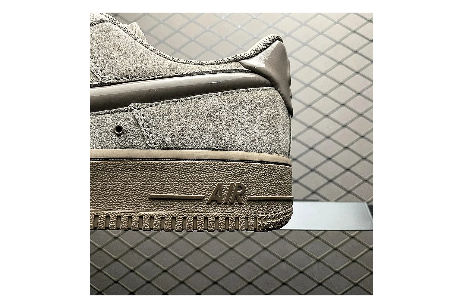 Nike Air Force 1 White Silver Sheetbase record image with white silver air force 1 low-top with mixed upper and low top shape thumbnail 3