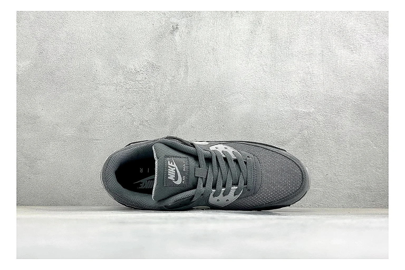 Nike Air Max 90 Grey Black spreadsheet record photo showing grey and black layered upper, visible Air window, classic Air Max 90 panels, and sturdy retro sole thumbnail 2