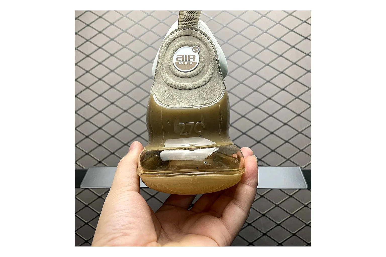 Nike Air Max DN White Gold Sneaker Sheetbase record image with white gold air max dn sneaker with mixed upper and low top shape thumbnail 6