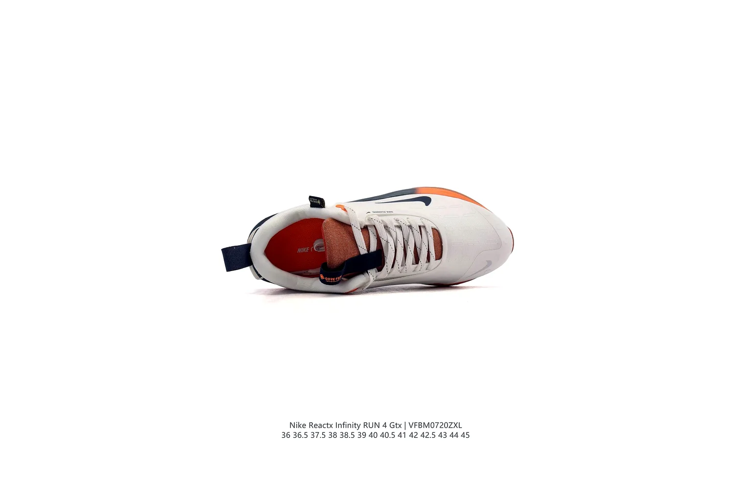 Nike Air Max White Orange air cushion runner six photo view thumbnail 2