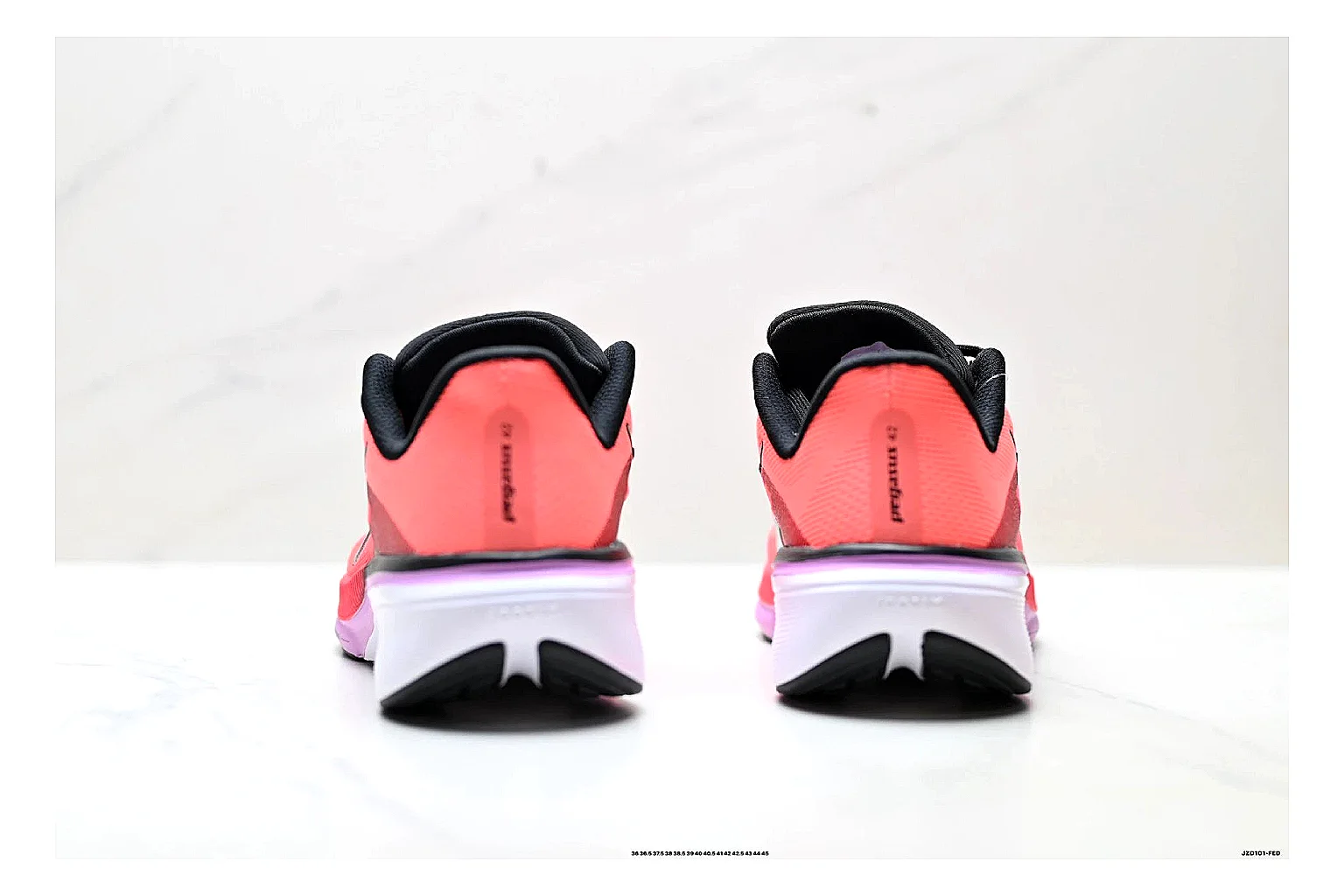 Nike Air Zoom Pegasus Pink Black Sneakers spreadsheet record image with pink black running sneakers with mesh texture, side-profile shape, upper panel lines, and outsole detail thumbnail 3
