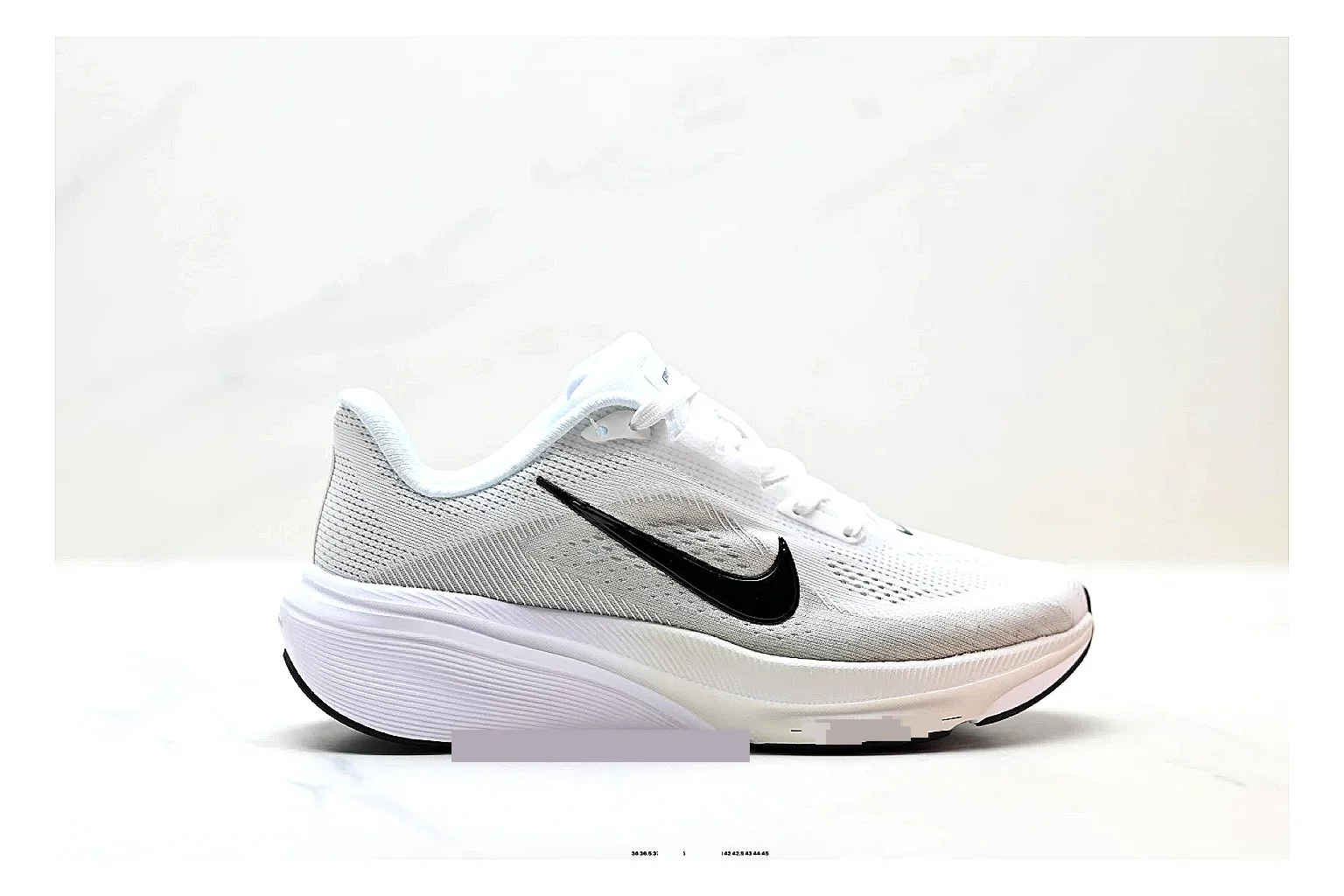 Nike Air Zoom Pegasus White Pink Sneakers spreadsheet record image with white pink running sneakers with mesh texture, side-profile shape, upper panel lines, and outsole detail
