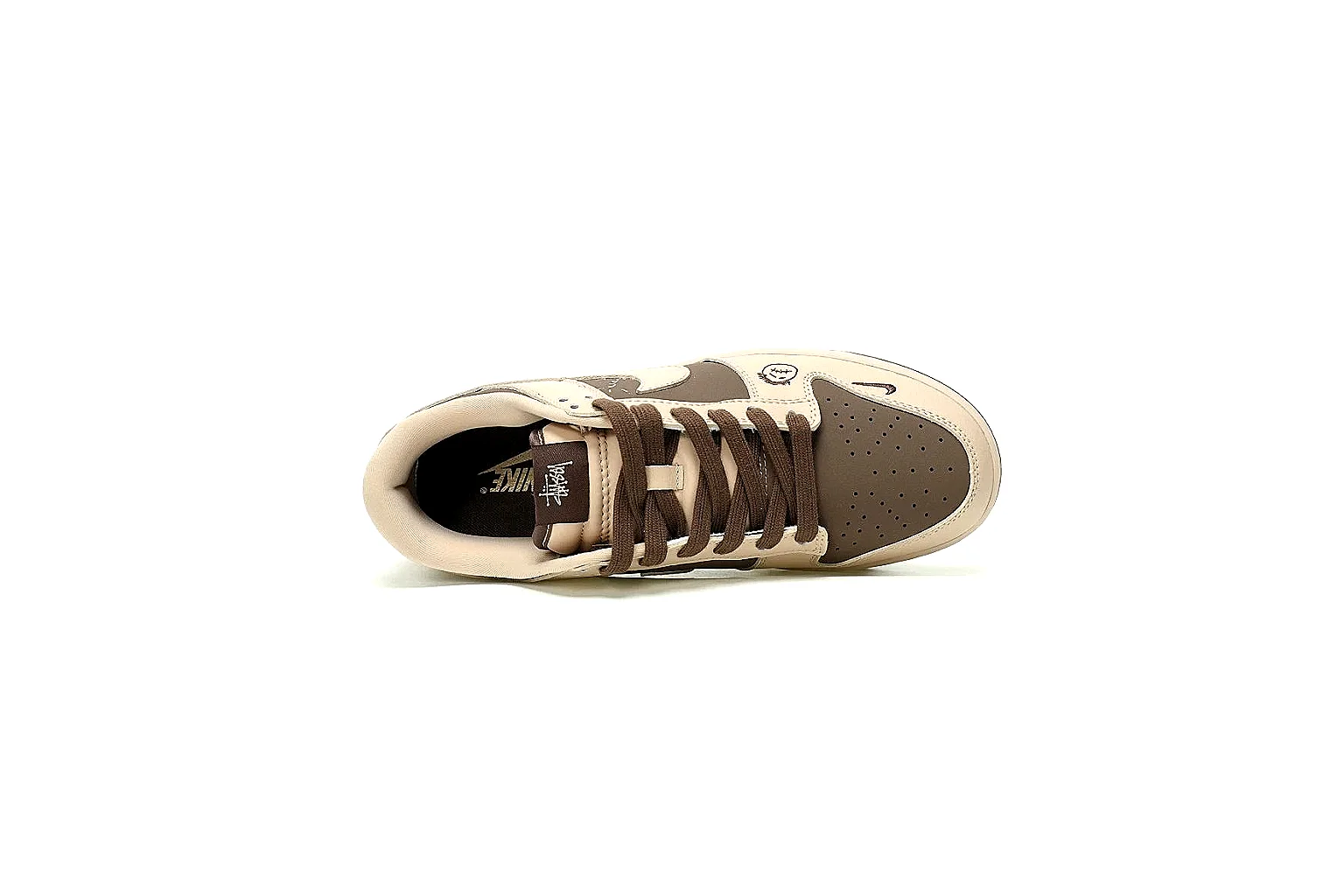 Kako Sheetbase record image for Nike Beige Brown Low Court Sneaker thumbnail 2