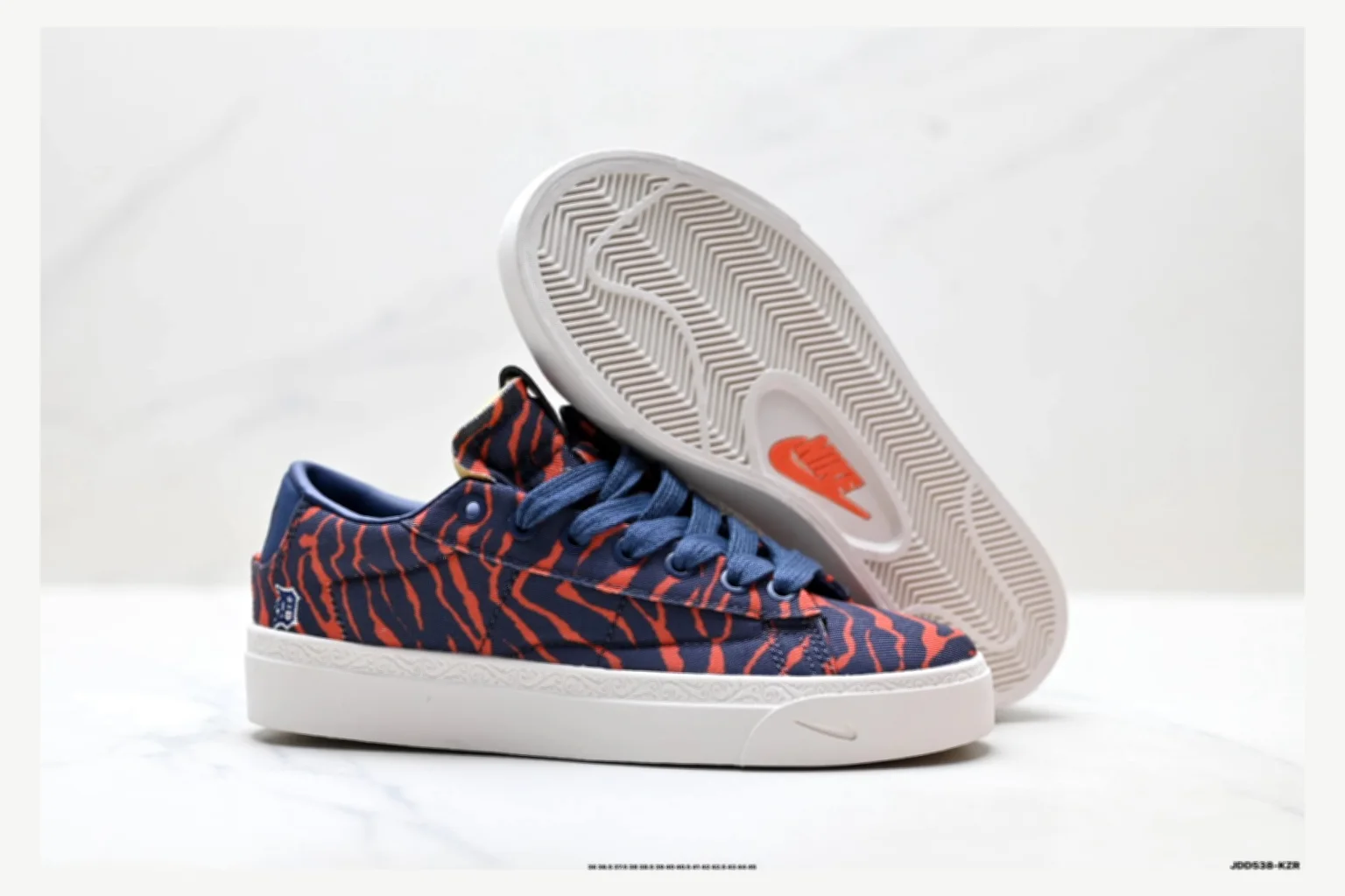 Nike Book Blazer Navy Red Pattern Low Top spreadsheet record image SKU 1182167492
