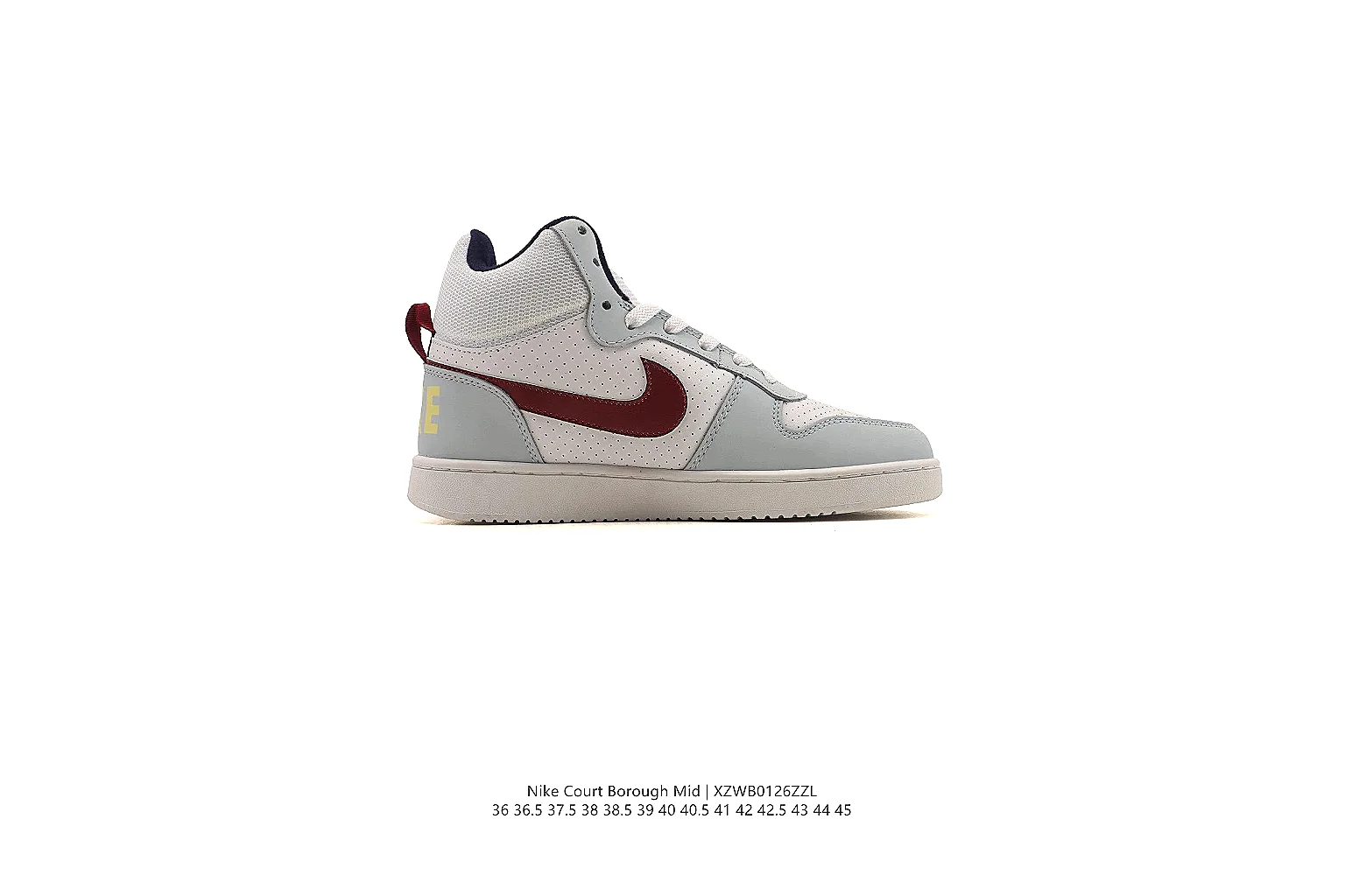 kakosheetbase.com Nike White Burgundy Court Low 0408 White Burgundy low-top product image thumbnail 2