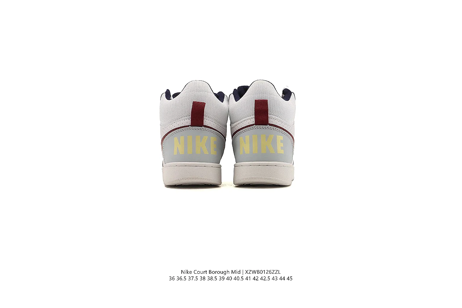 kakosheetbase.com Nike White Burgundy Court Low 0408 White Burgundy low-top product image