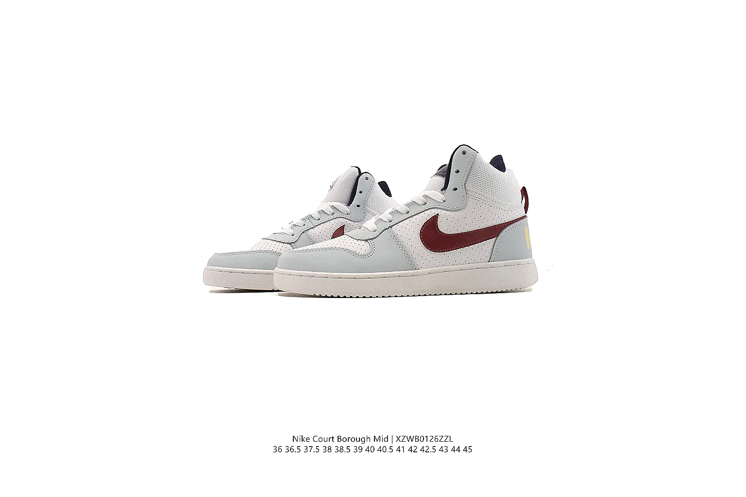 kakosheetbase.com Nike White Burgundy Court Low 0408 White Burgundy low-top product image thumbnail 6