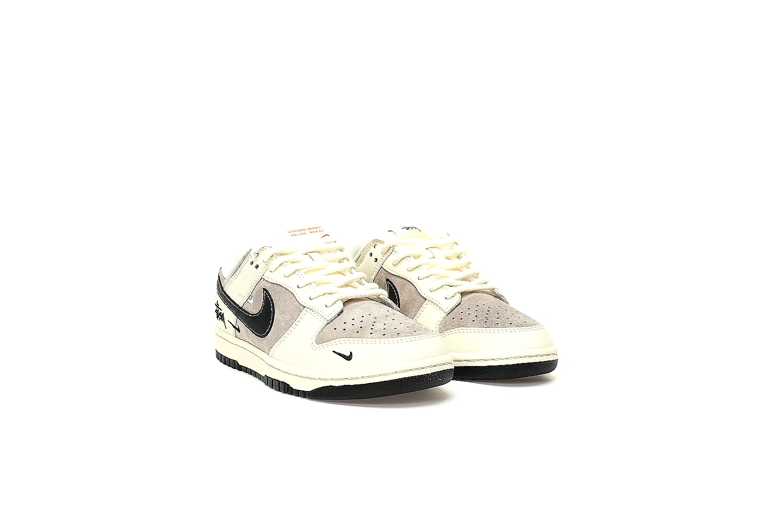 Kako Sheetbase record image for Nike Cream Black Low Court Sneaker thumbnail 5