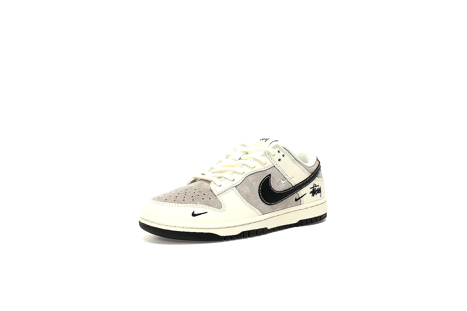 Kako Sheetbase record image for Nike Cream Black Low Court Sneaker thumbnail 6