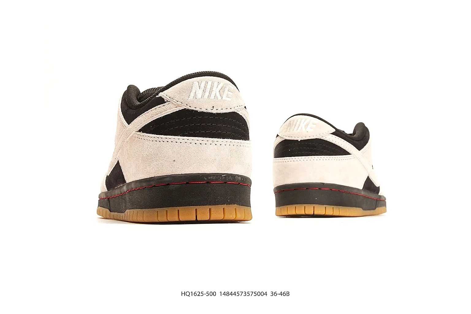 Nike Dunk Low Beige Black spreadsheet record photo showing beige and black leather panels, low Dunk shape, padded collar, and basketball-retro sole thumbnail 3