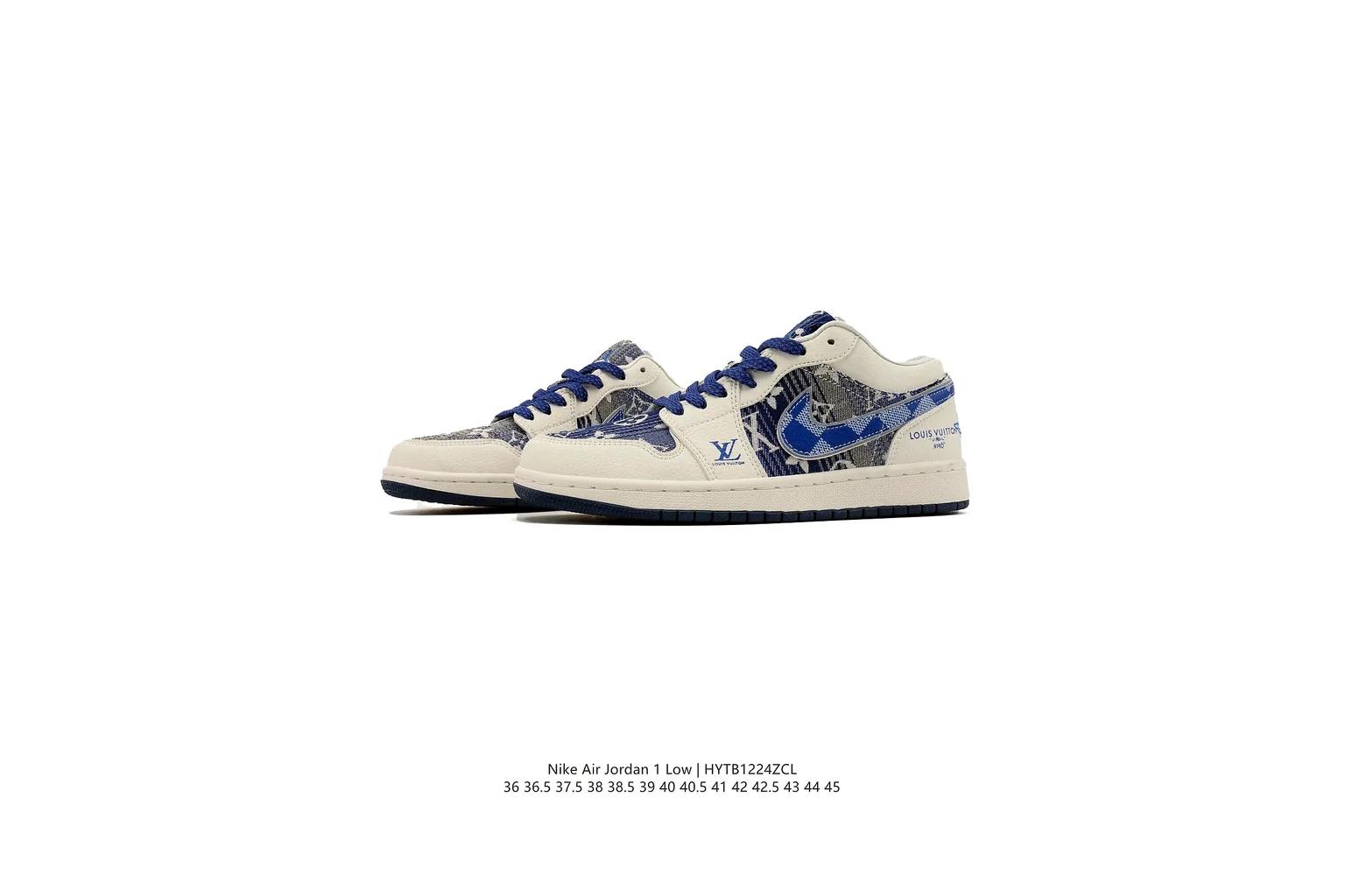 Nike Dunk Low Blue White court low top six photo view thumbnail 6