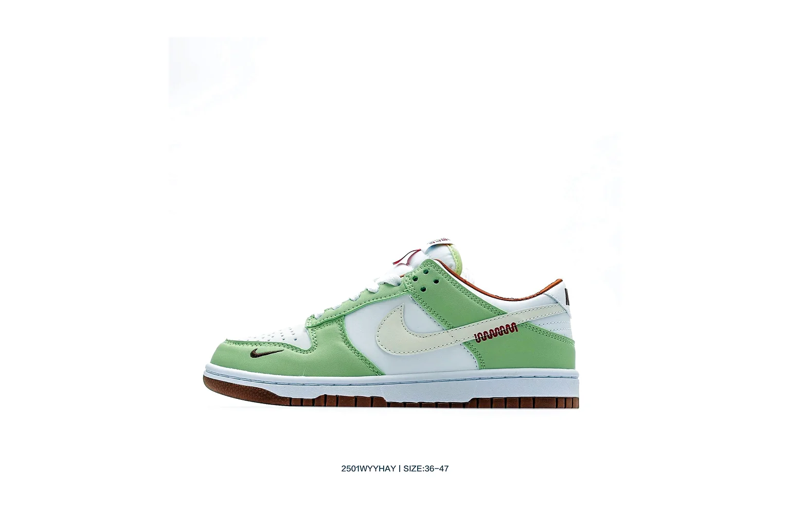 Nike Dunk Low Green White court low top six photo view