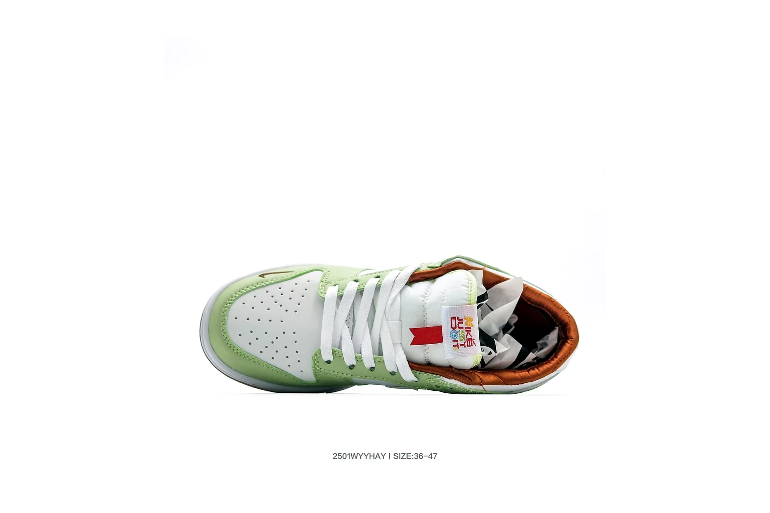 Nike Dunk Low Green White court low top six photo view