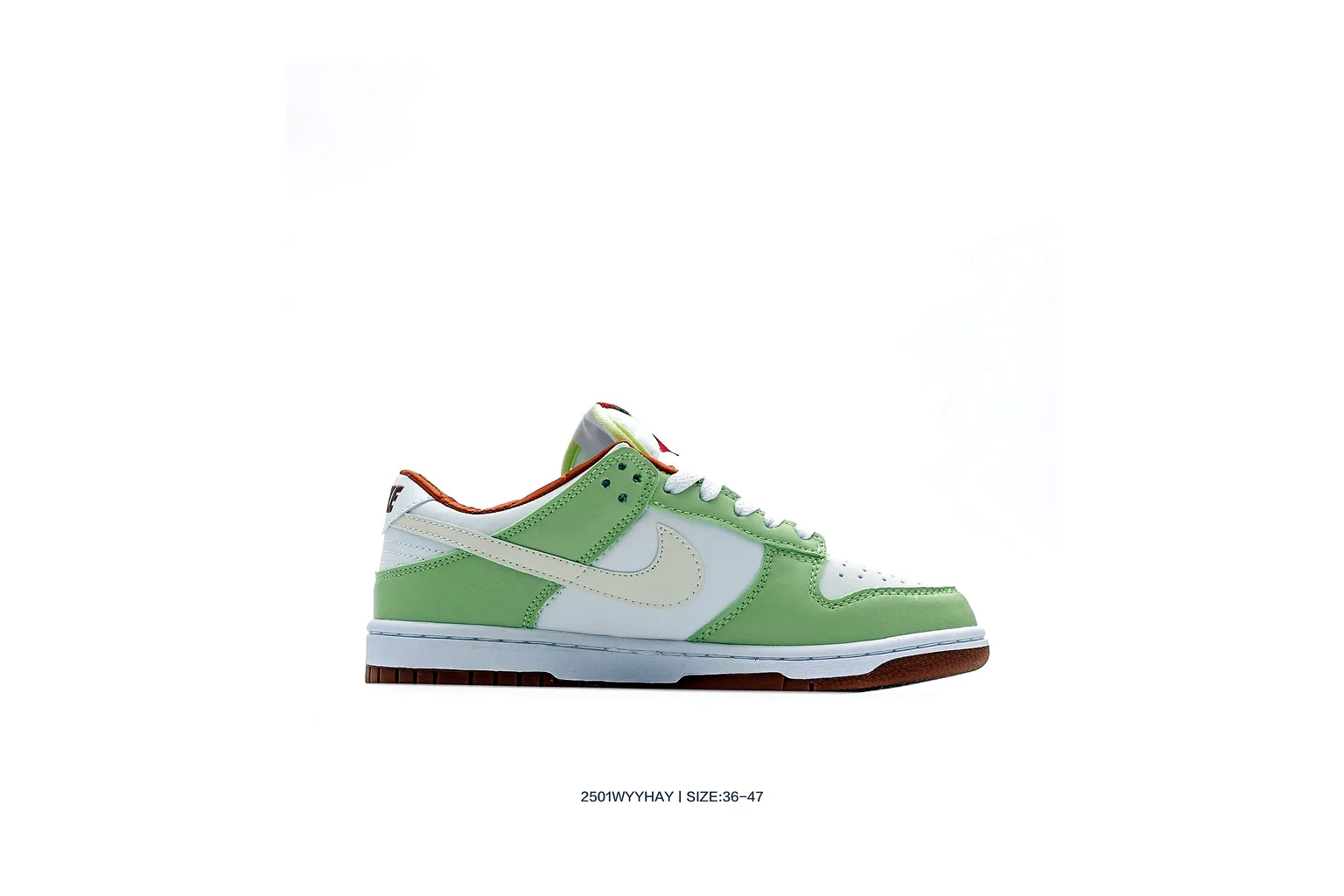 Nike Dunk Low Green White court low top six photo view thumbnail 6