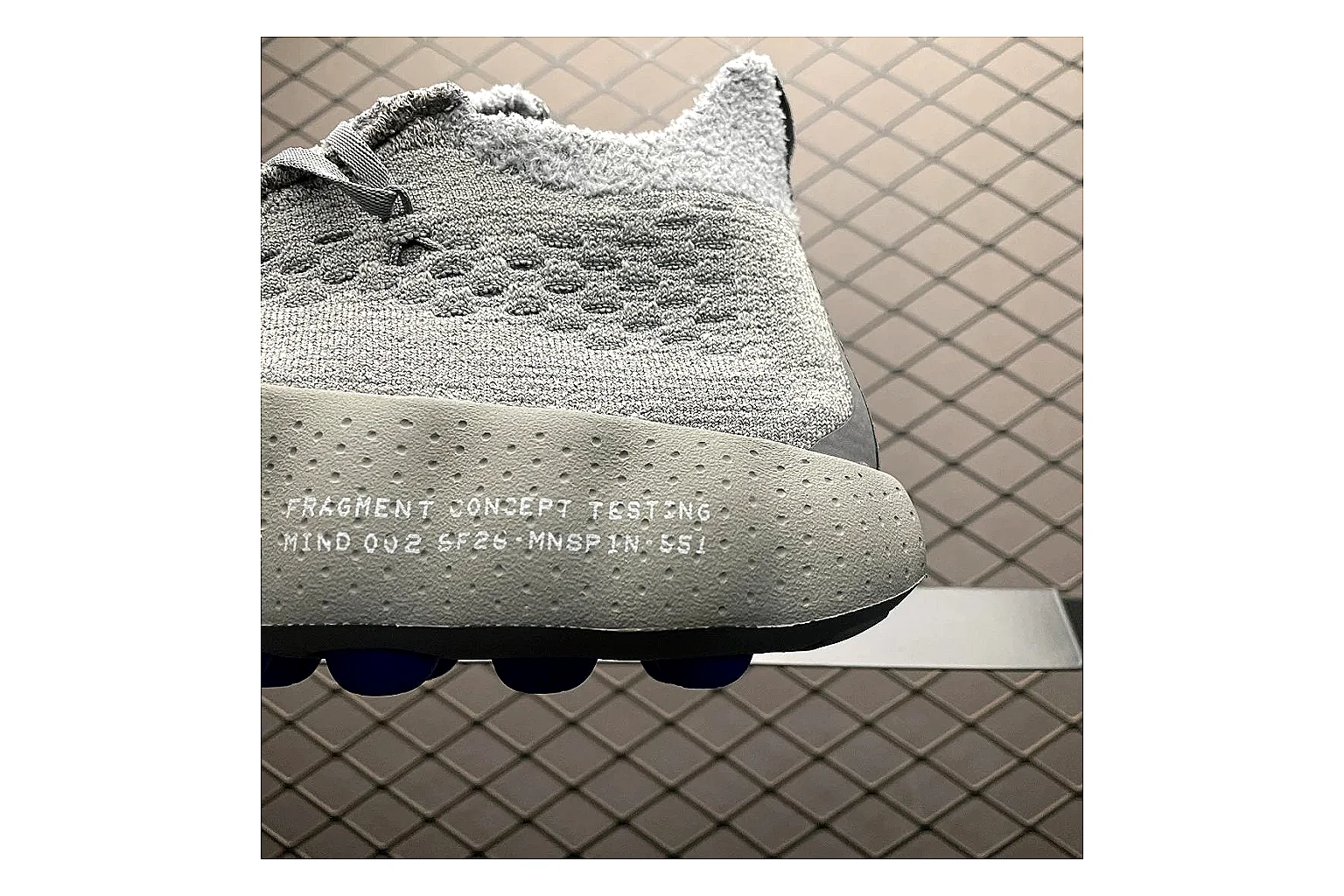 Nike Fragment Waffle Racer Grey Sheetbase record image with grey waffle racer runner with mixed upper and runner shape thumbnail 3
