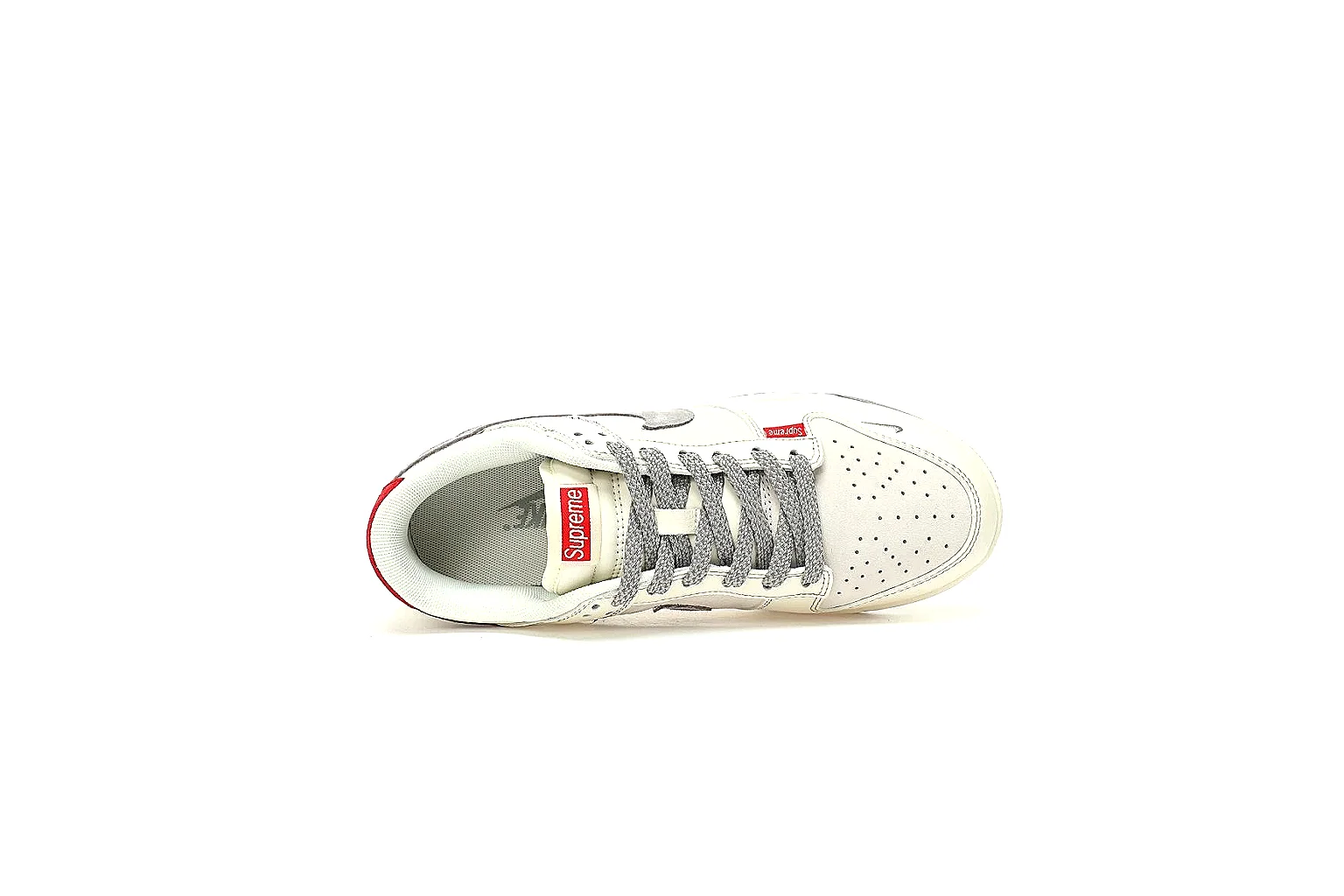 Kako Sheetbase record image for Nike Gray Red Low Court Sneaker thumbnail 3