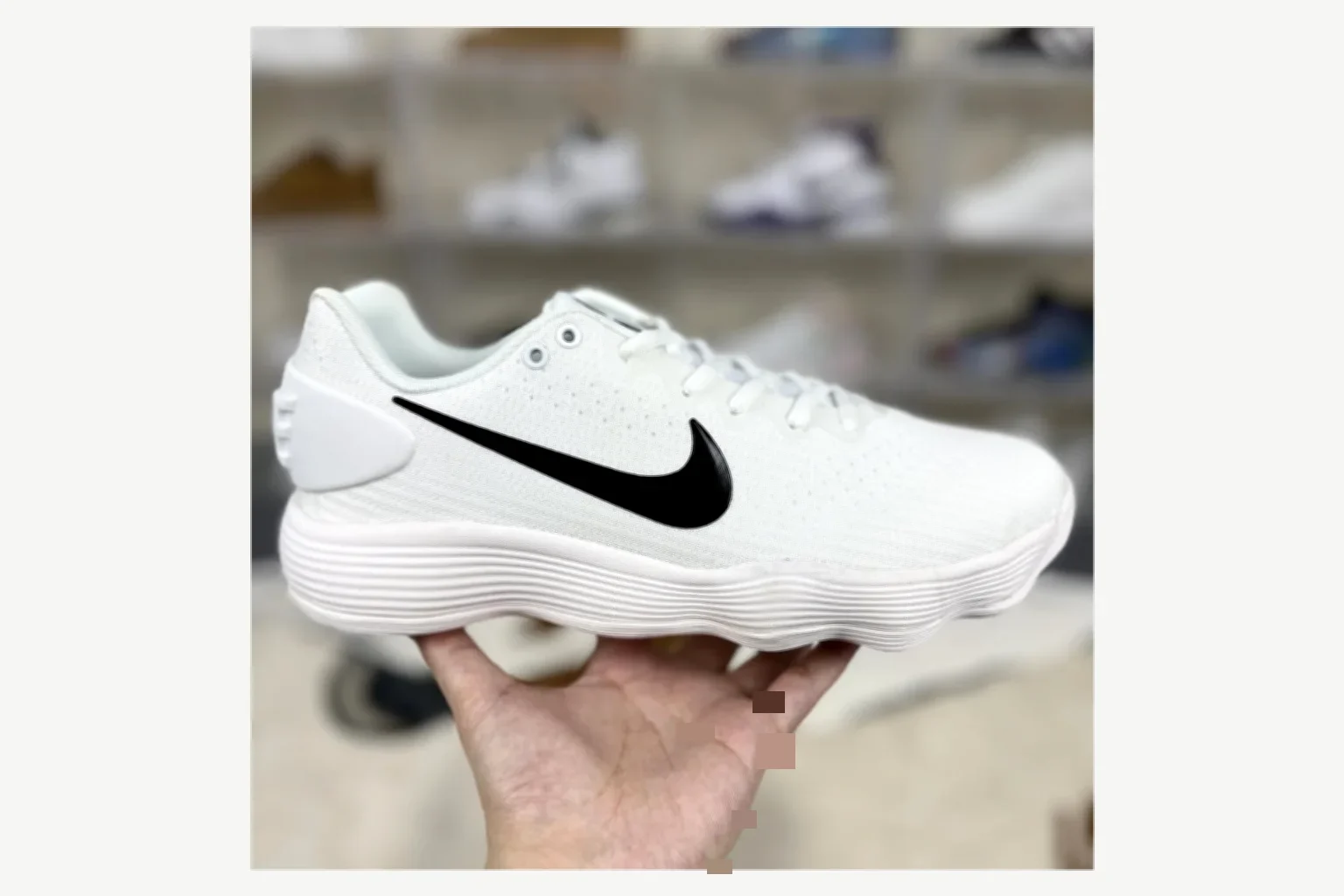 Nike White Black Swoosh Low Top spreadsheet record image SKU 1194923747