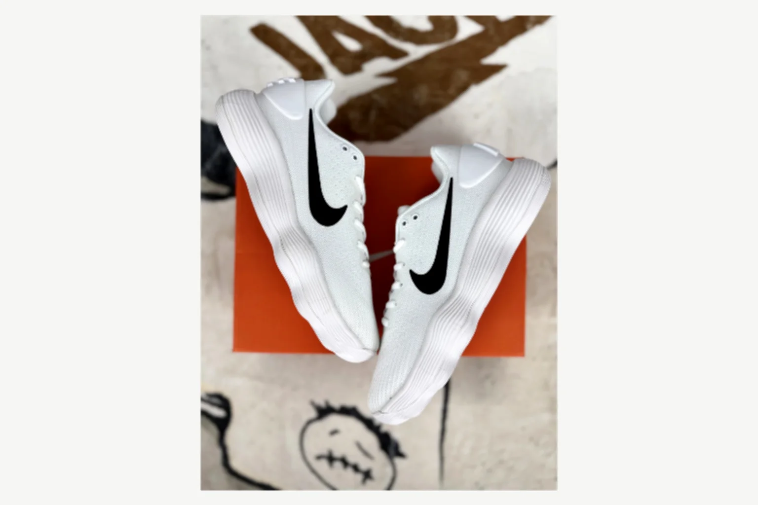 Nike White Black Swoosh Low Top spreadsheet record image SKU 1194923747 thumbnail 5