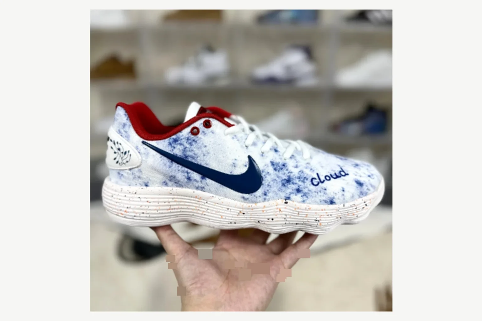 Nike White Blue Speckle Low Top spreadsheet record image SKU 1194923813