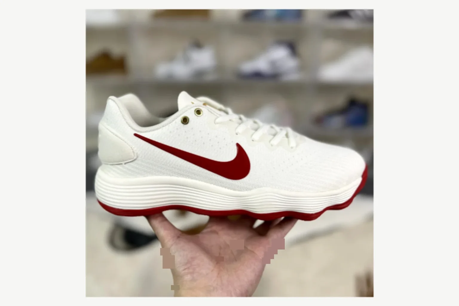 Nike White Red Swoosh Low Top spreadsheet record image SKU 1194923881