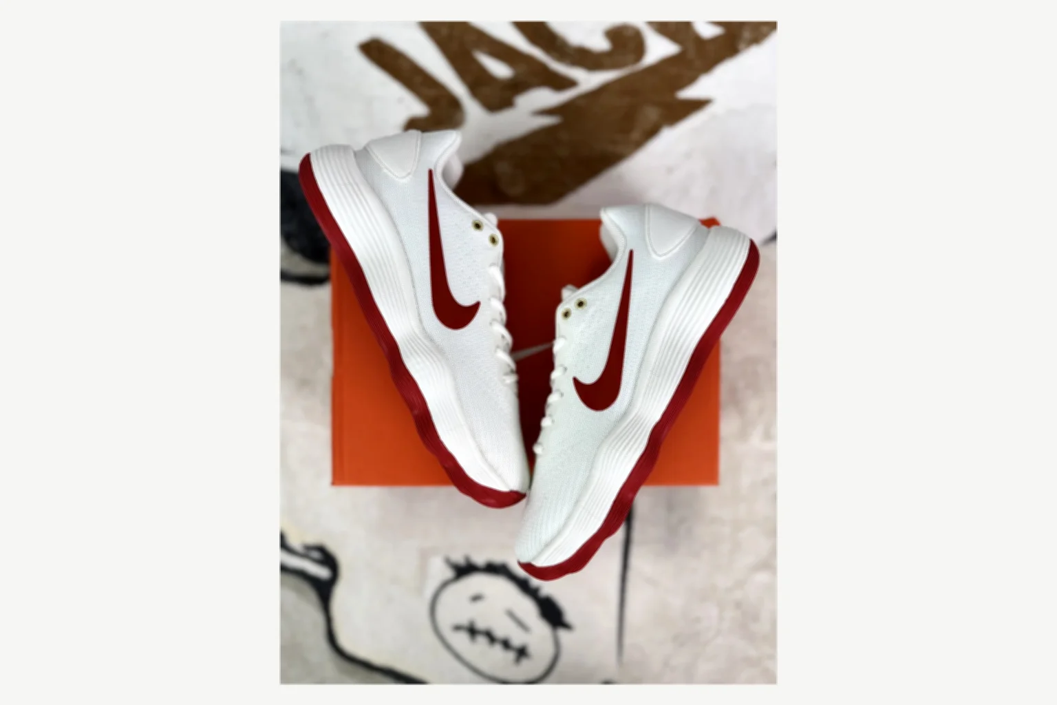 Nike White Red Swoosh Low Top spreadsheet record image SKU 1194923881 thumbnail 5