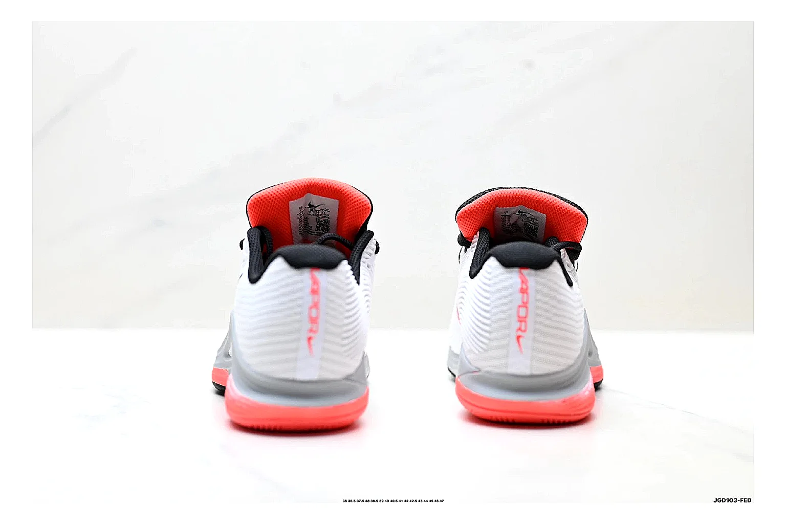 Nike Kd Trey White Red spreadsheet record photo showing white textile basketball upper, red accents, low modern court shape, and supportive sole thumbnail 3