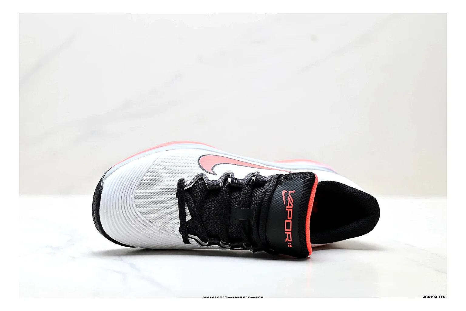 Nike Kd Trey White Red spreadsheet record photo showing white textile basketball upper, red accents, low modern court shape, and supportive sole thumbnail 6
