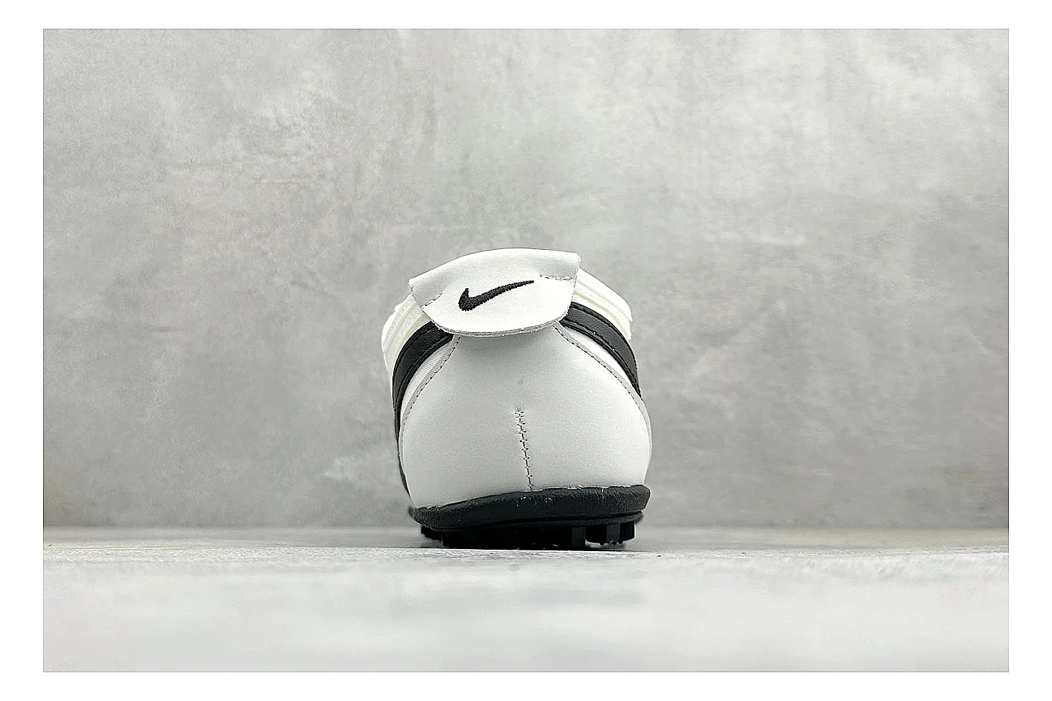 Nike Moon Shoe OG White Black spreadsheet record image showing white upper, black Swoosh, slim retro runner shape, and waffle-style outsole thumbnail 3