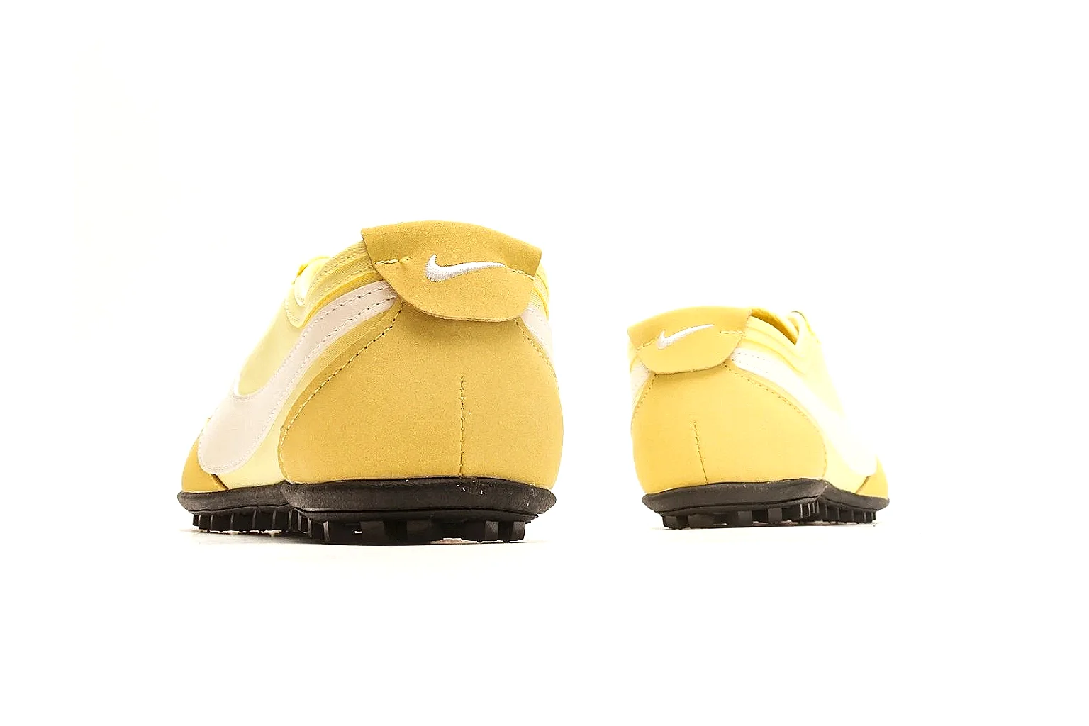 Nike Moon Yellow Retro Runner spreadsheet record photo showing yellow slim runner upper, white Swoosh, low retro profile, white midsole, and black waffle outsole thumbnail 3