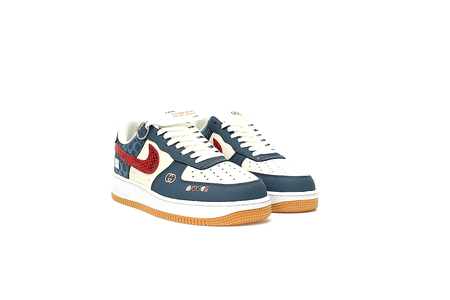 Kako Sheetbase record image for Nike Navy Red Low Court thumbnail 4