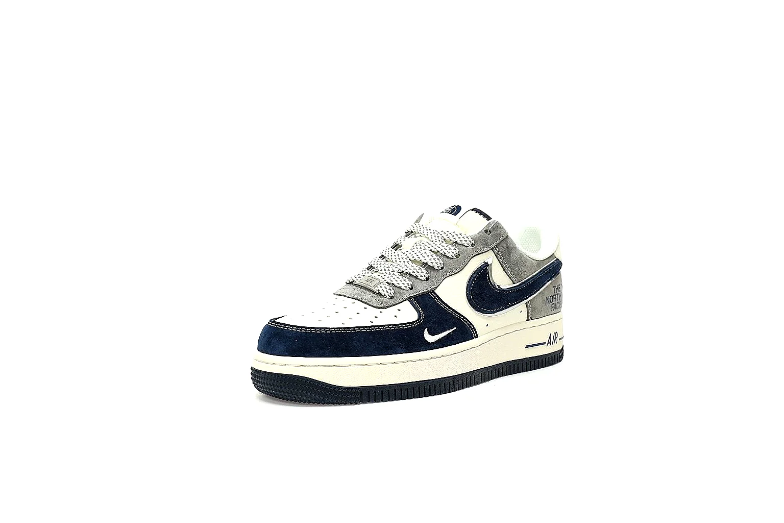 Kako Sheetbase record image for Nike Navy White Low Court Sneaker thumbnail 6