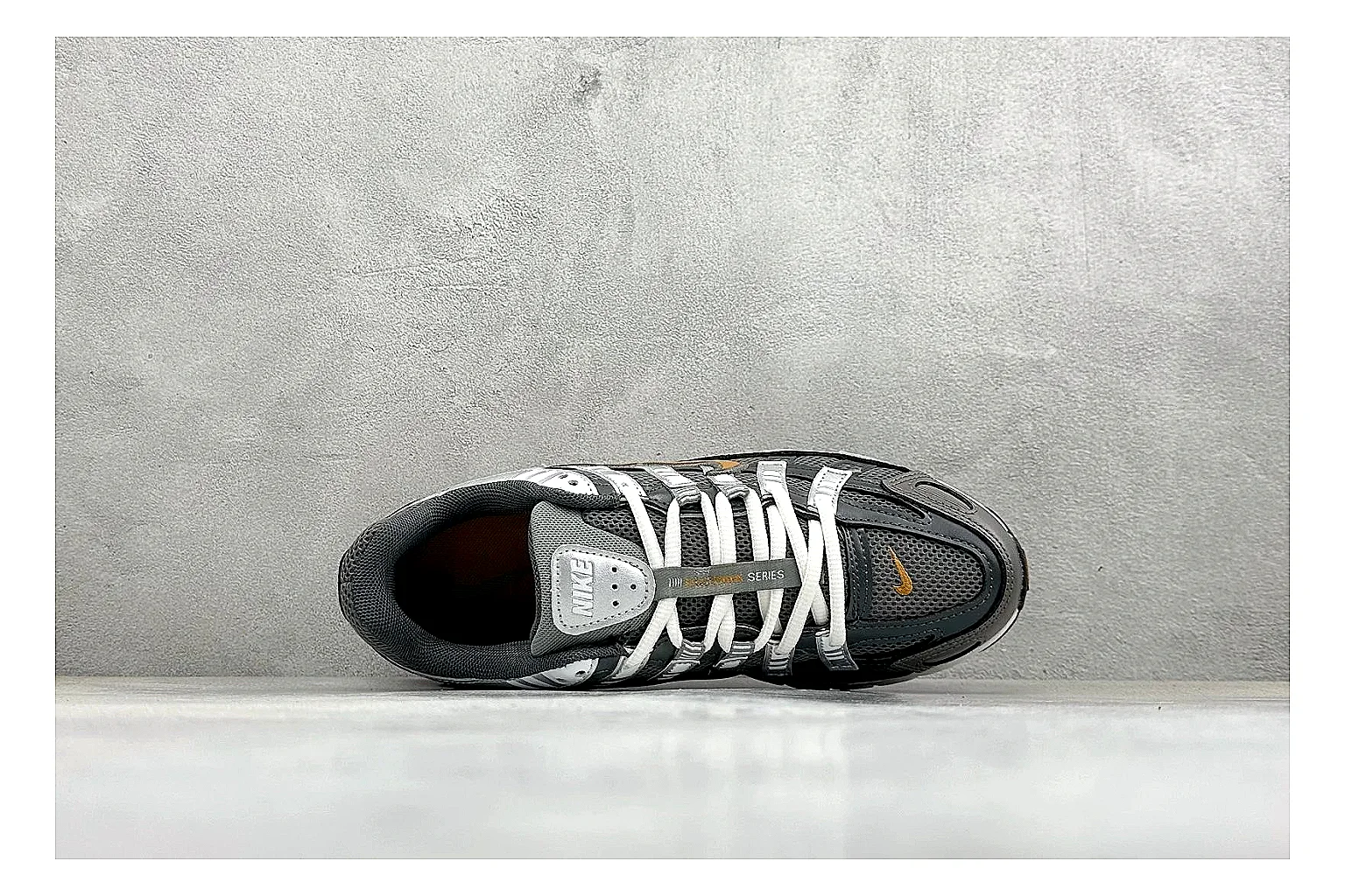 Nike P-6000 Black Orange spreadsheet record photo showing black layered runner upper, orange accent hits, retro P-6000 paneling, and cushioned casual sole thumbnail 2