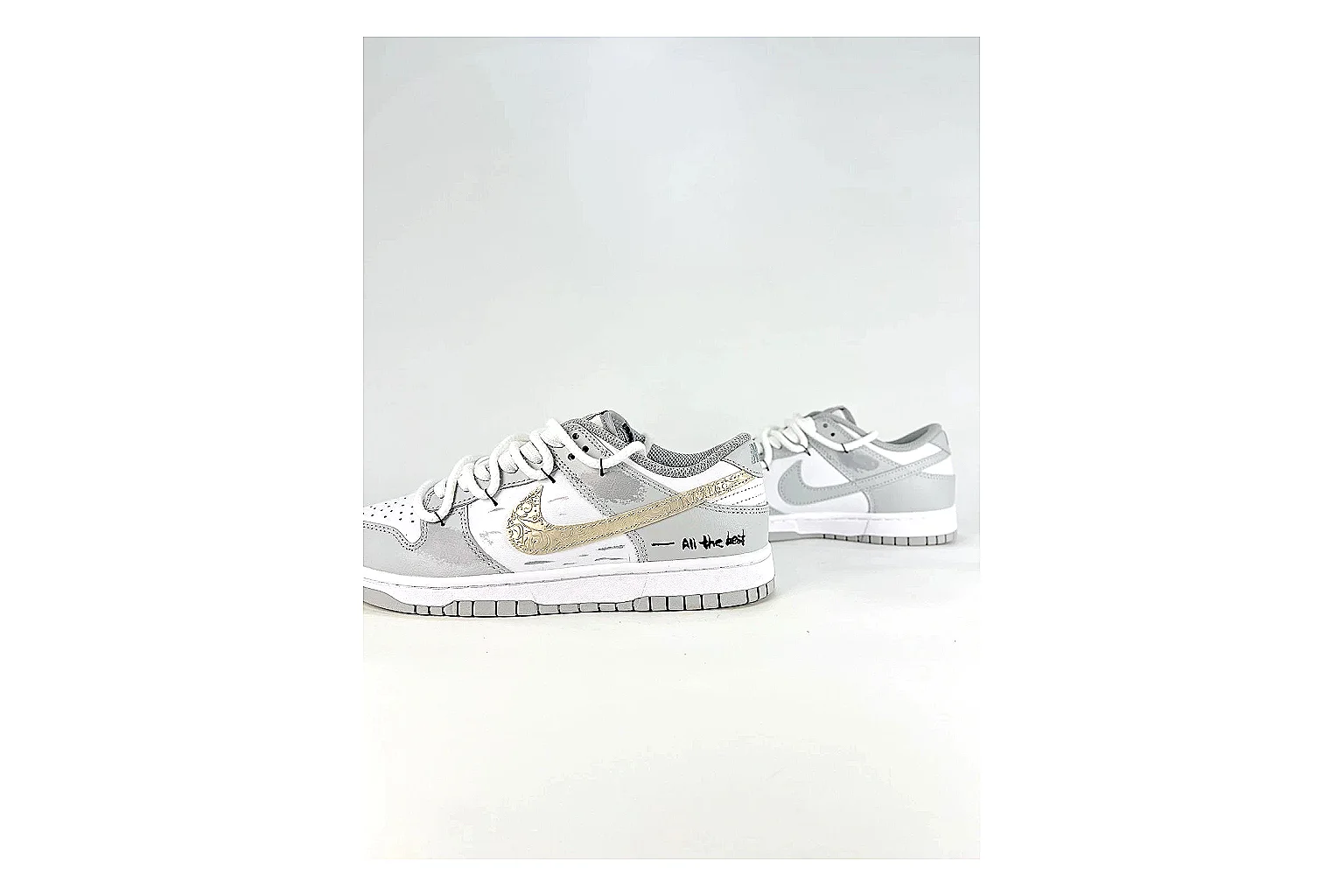 Nike Silver Runner Silver Gold spreadsheet record photo showing silver synthetic-mesh upper, gold accent details, modern runner shape, and cushioned sole thumbnail 3
