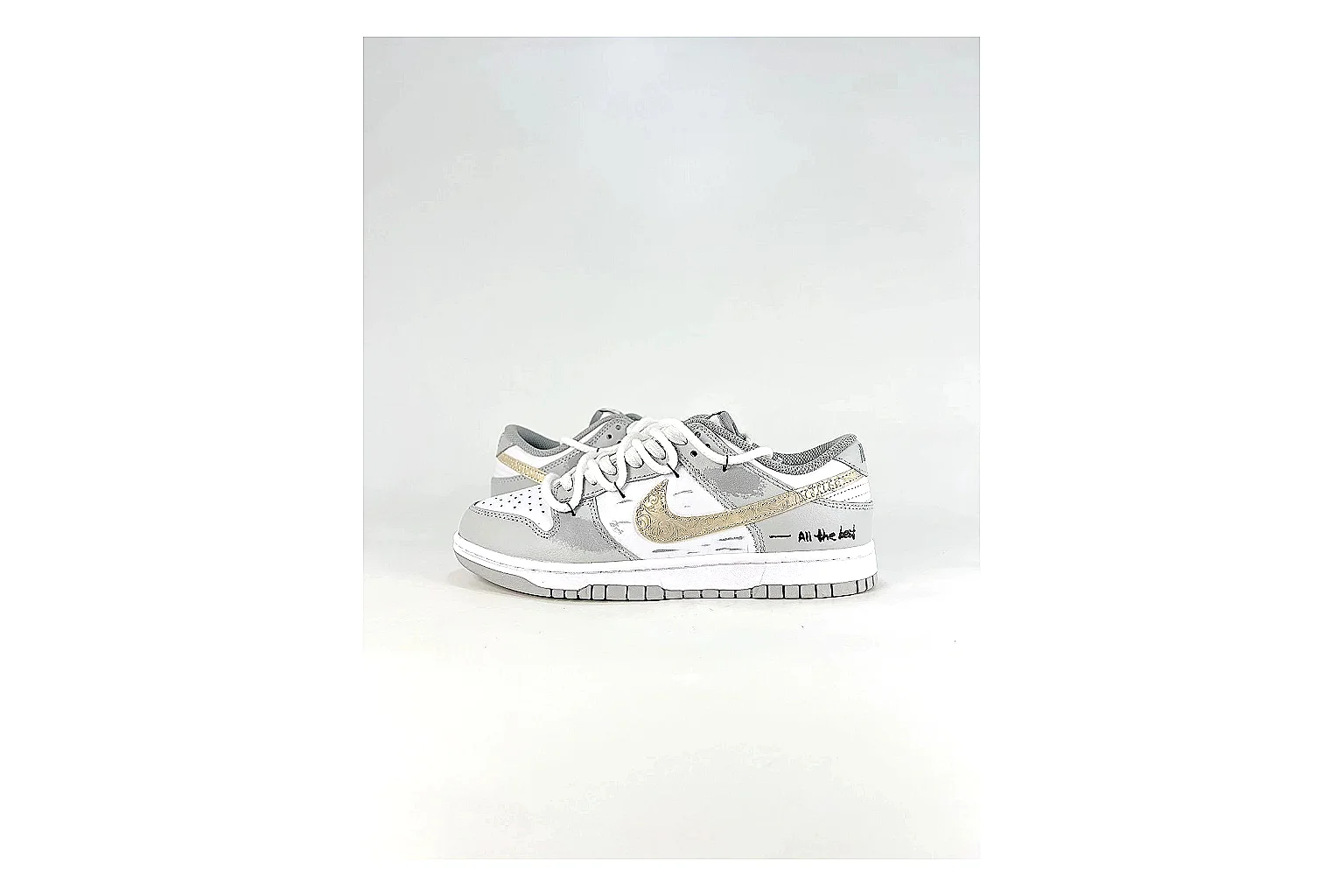 Nike Silver Runner Silver Gold spreadsheet record photo showing silver synthetic-mesh upper, gold accent details, modern runner shape, and cushioned sole thumbnail 6