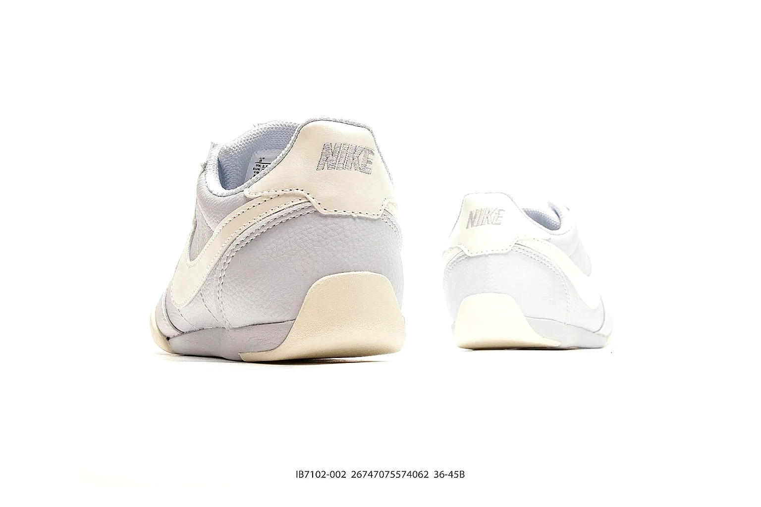Nike Sprint White Cream Sneakers spreadsheet record image with white cream low-top sneakers with leather texture, side-profile shape, upper panel lines, and outsole detail thumbnail 3
