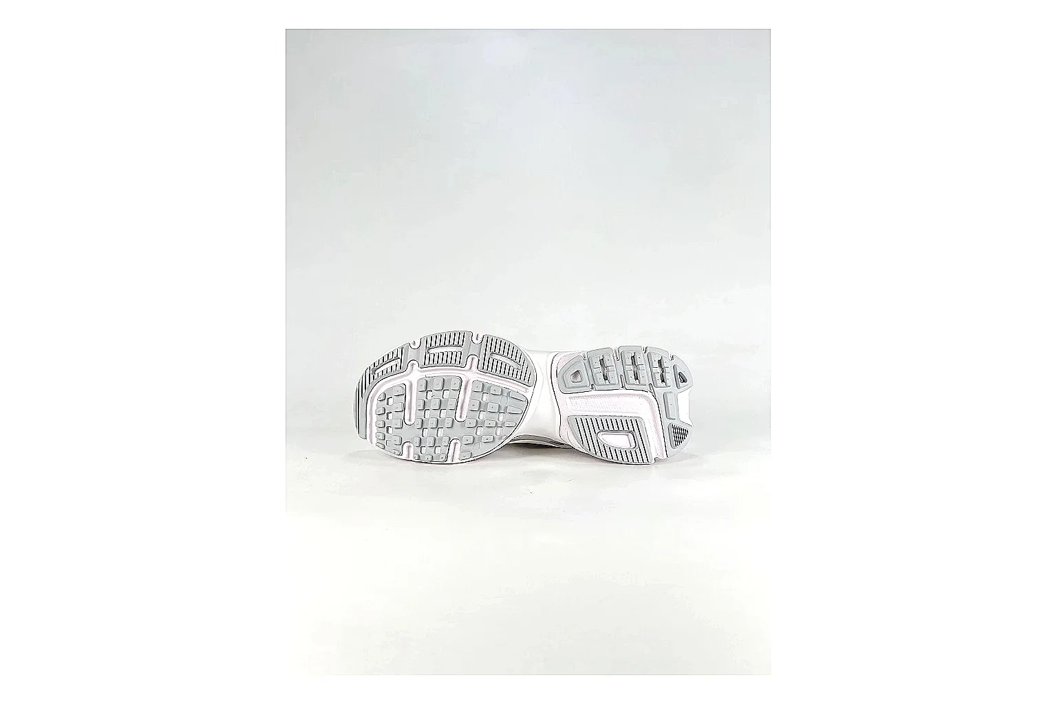 Nike V2K Run White Sneakers spreadsheet record image with white retro runner sneakers with mesh-leather texture, side-profile shape, upper panel lines, and outsole detail