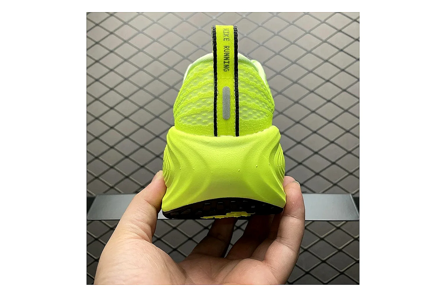 Nike Vomero Plus Volt White Sheetbase record image with white volt vomero plus runner with mixed upper and runner shape thumbnail 6