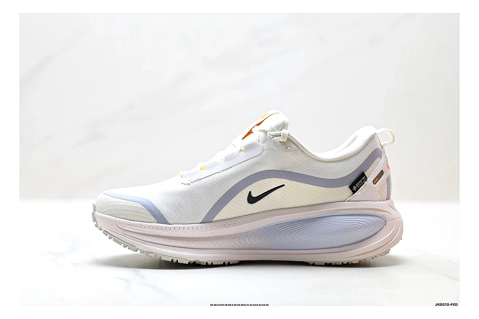 Nike Vomero White Orange spreadsheet record photo showing white mesh runner upper, orange accents, layered Vomero-style panels, and cushioned modern sole thumbnail 2