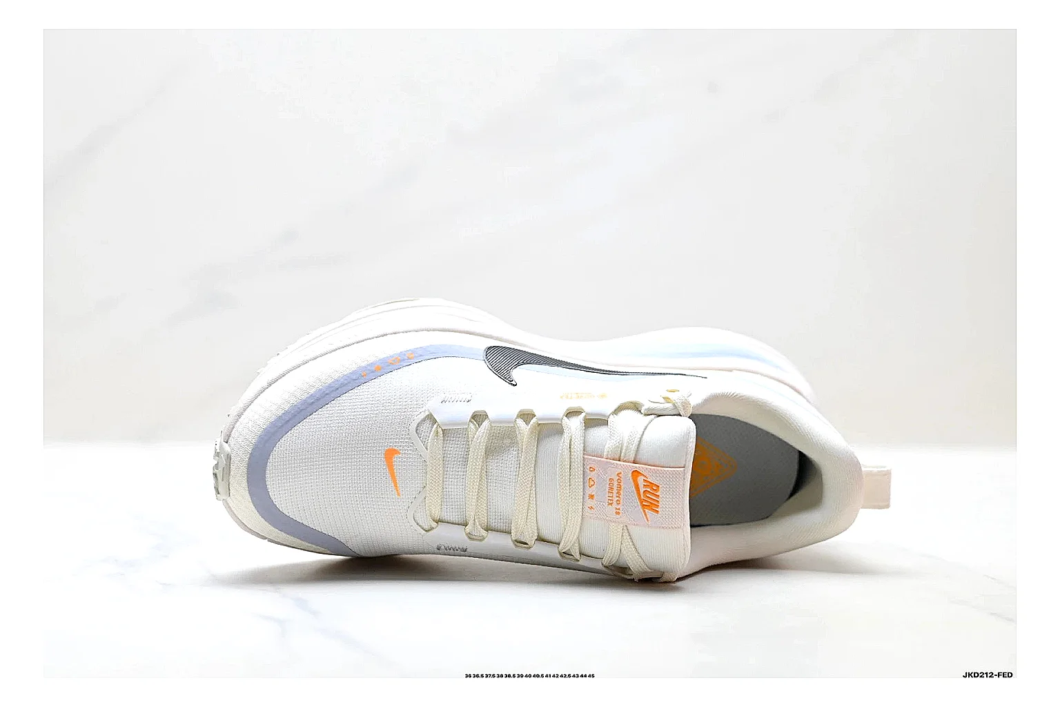 Nike Vomero White Orange spreadsheet record photo showing white mesh runner upper, orange accents, layered Vomero-style panels, and cushioned modern sole thumbnail 6