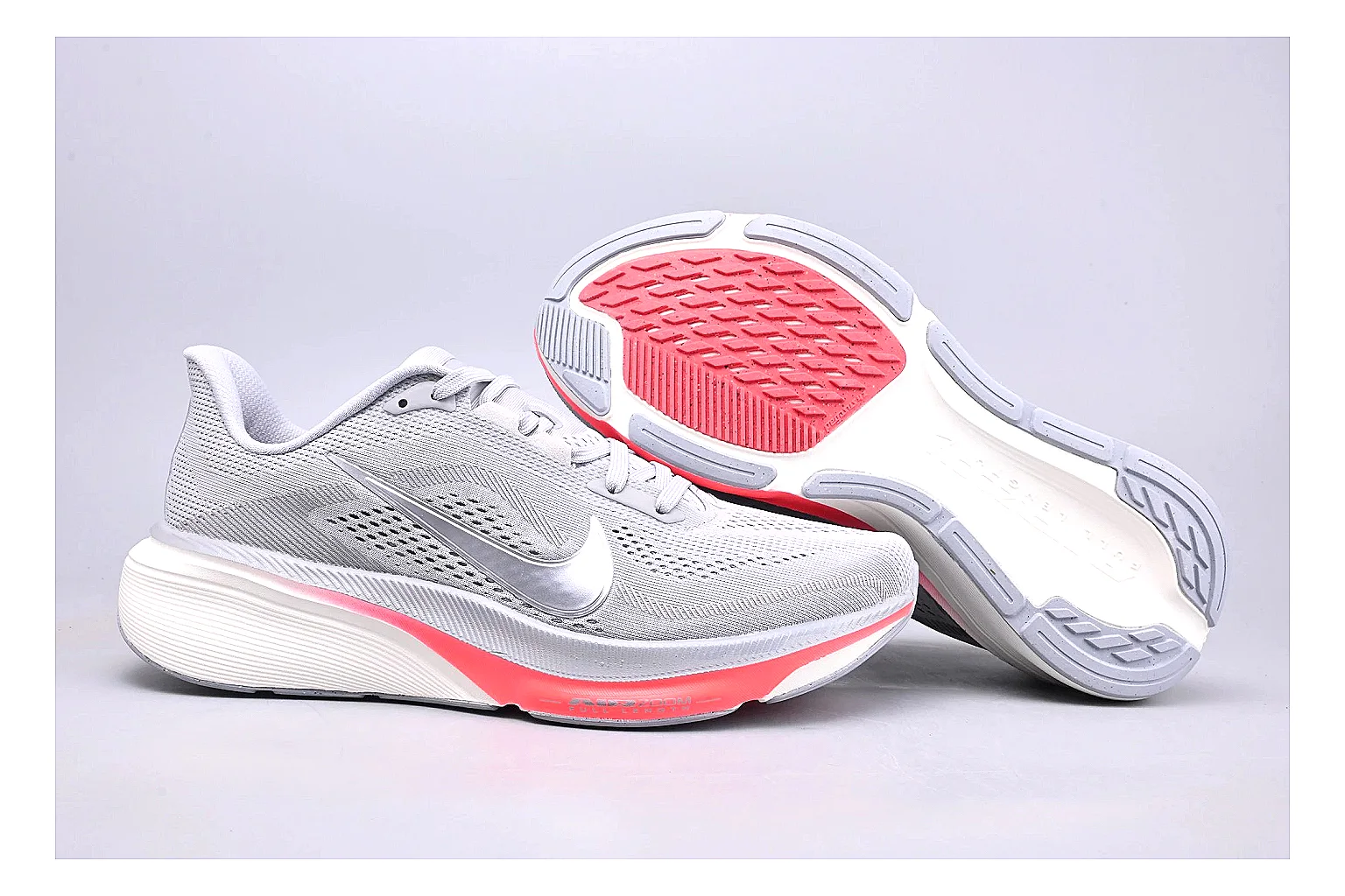 Nike Air Zoom Vomero White Pink Sheetbase record image with white pink vomero runner with mixed upper and runner shape thumbnail 5