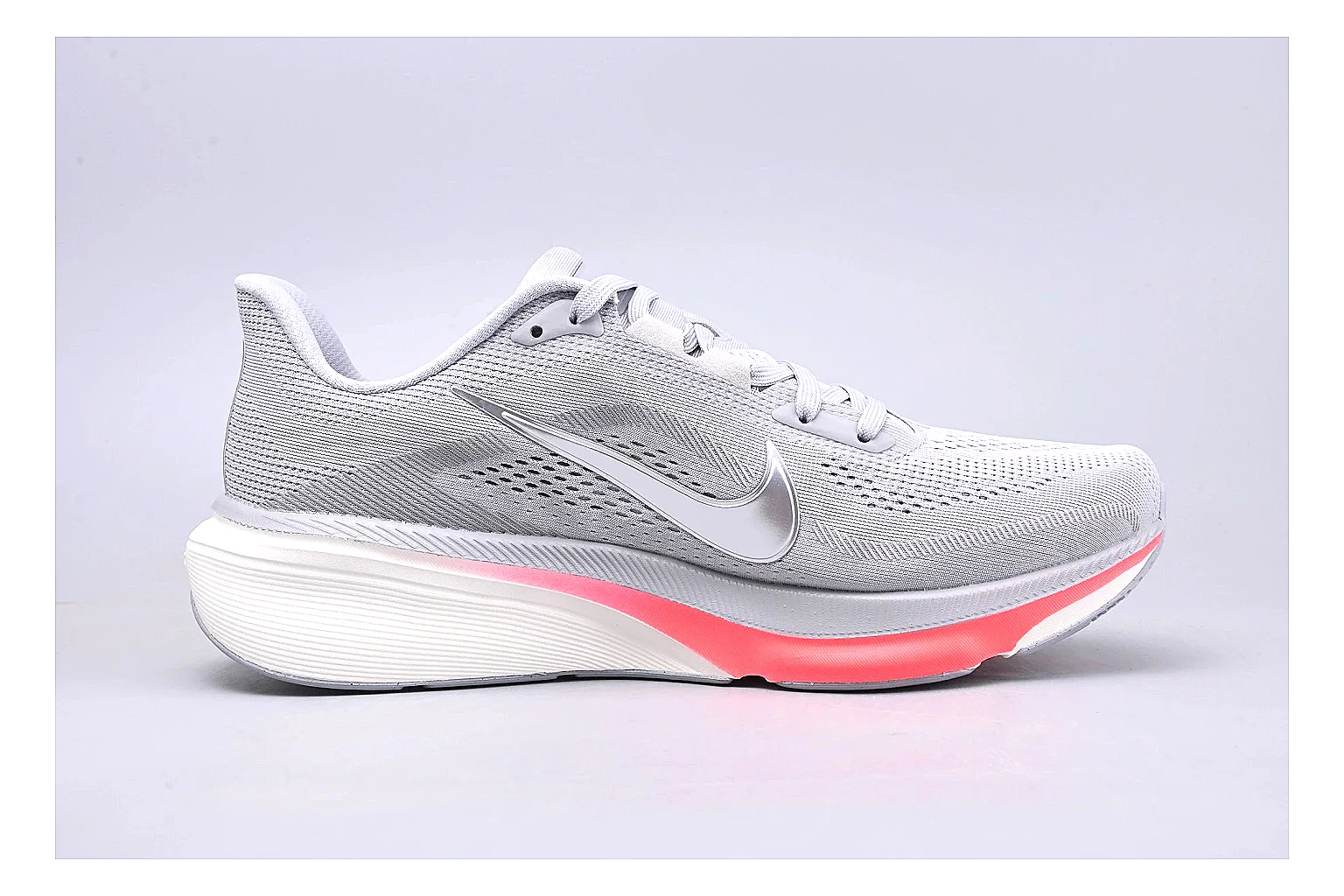 Nike Air Zoom Vomero White Pink Sheetbase record image with white pink vomero runner with mixed upper and runner shape thumbnail 6