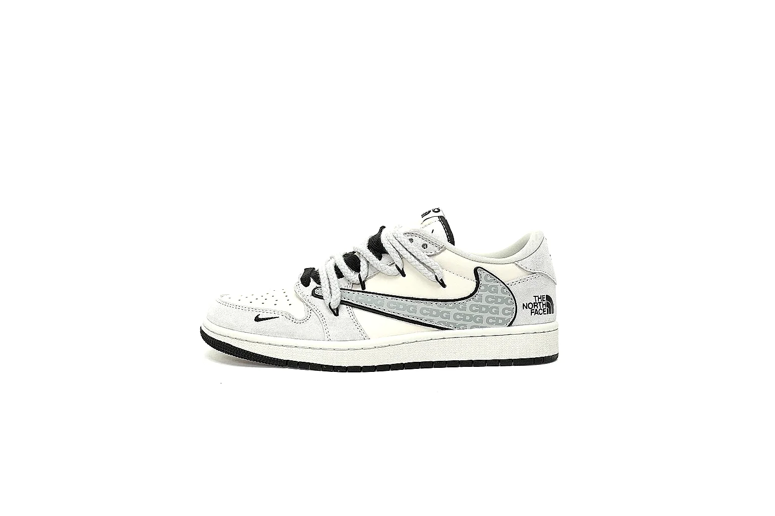 Kako Sheetbase record image for Nike White Black Low Court Sneaker