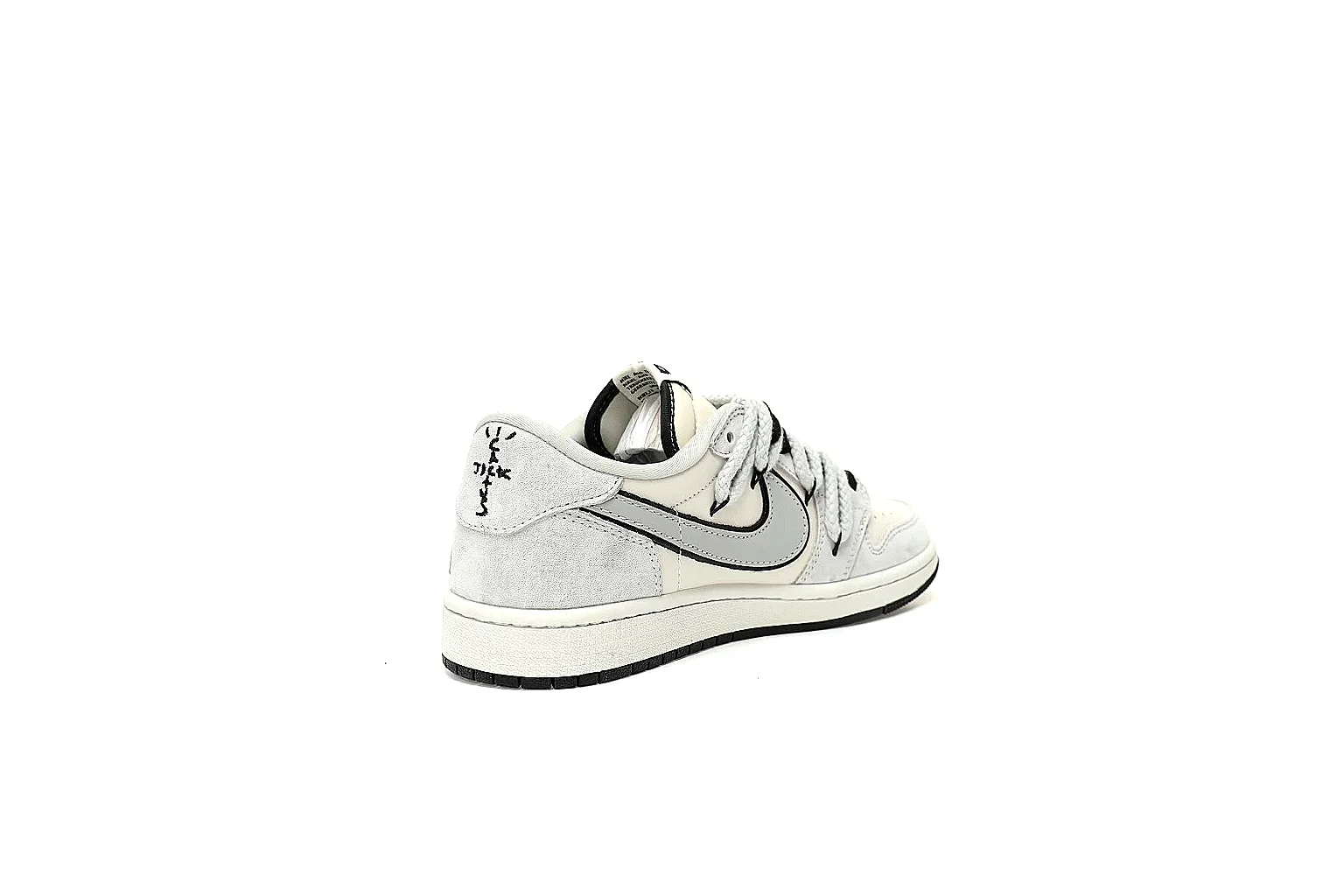 Kako Sheetbase record image for Nike White Black Low Court Sneaker thumbnail 2